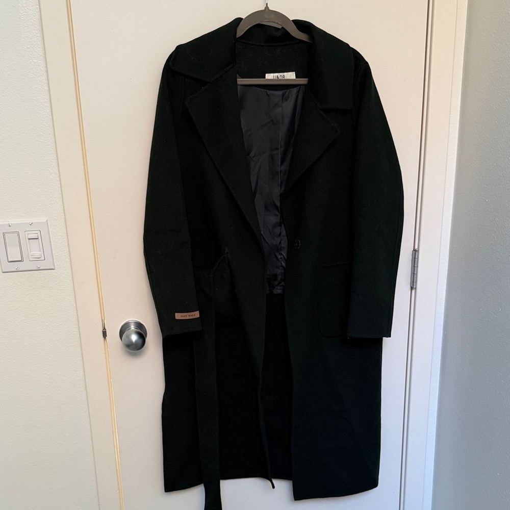 Women’s Dark Green Wool Overcoat